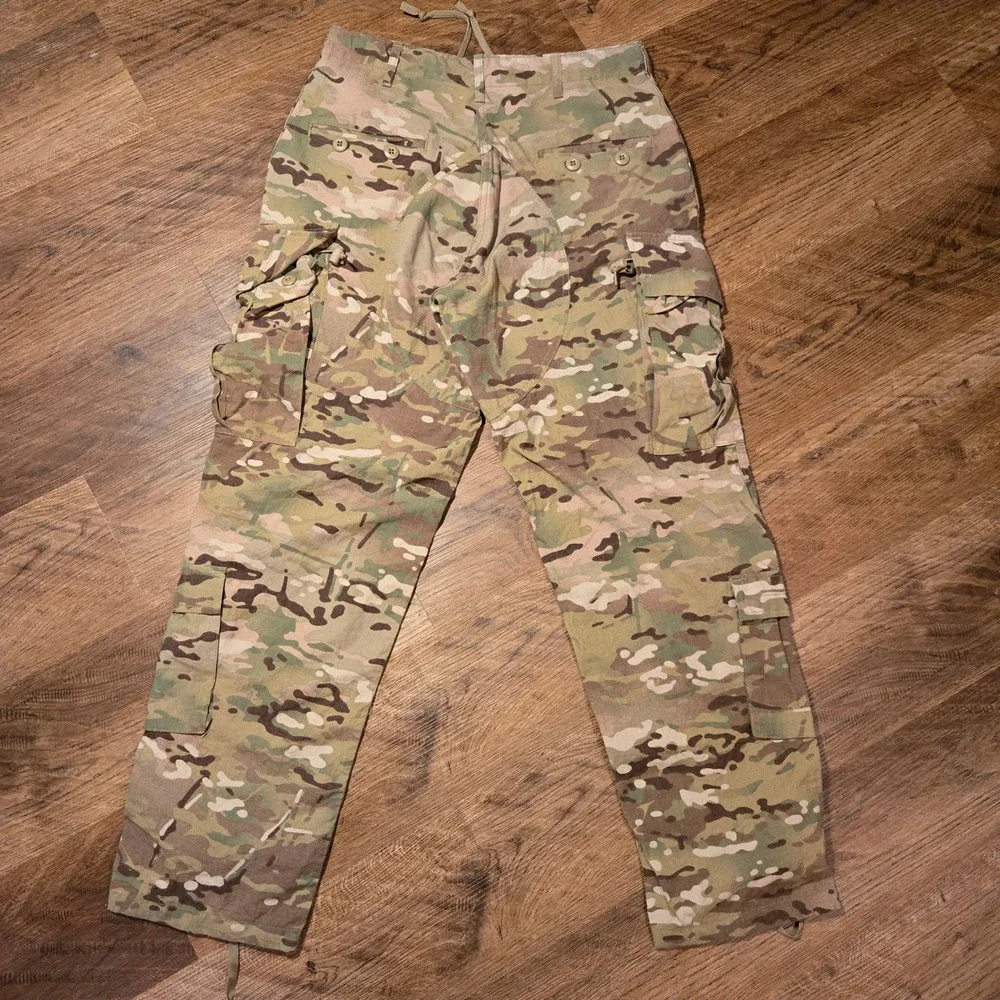 Vintage US Military Camo Pants Medium Regular Tactical Green 33x32in‎ Reworked